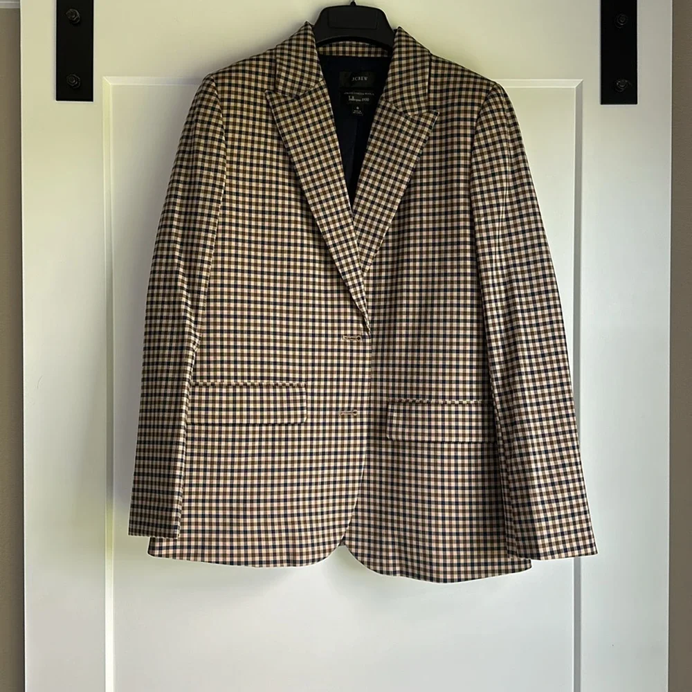 J. Crew Alfie Blazer in Honey Plaid